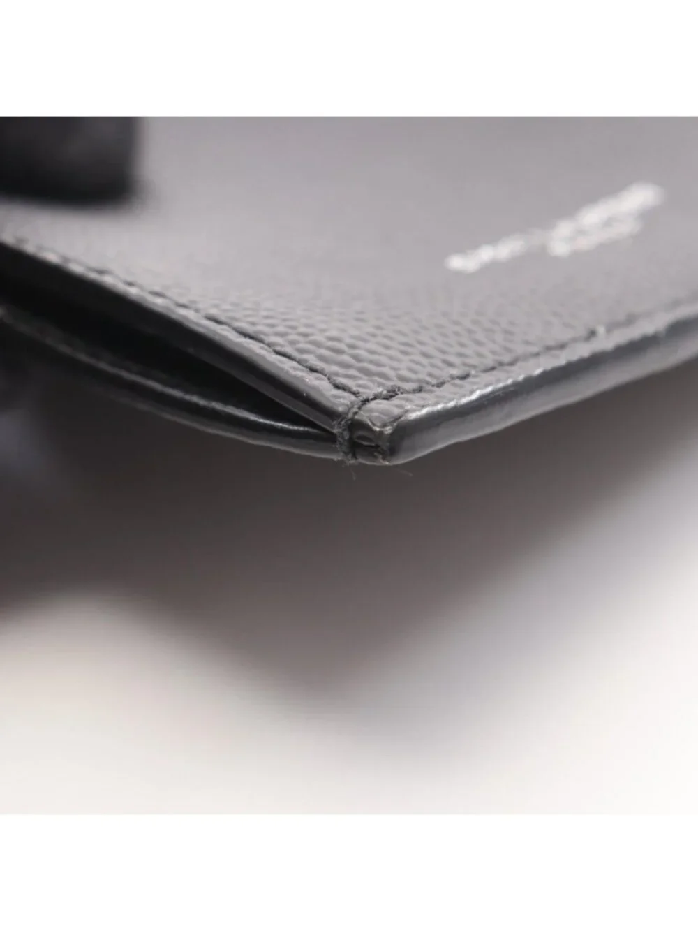 Saint Laurent Paris Coin Purse Fragment Zip Pouch Black Leather Case